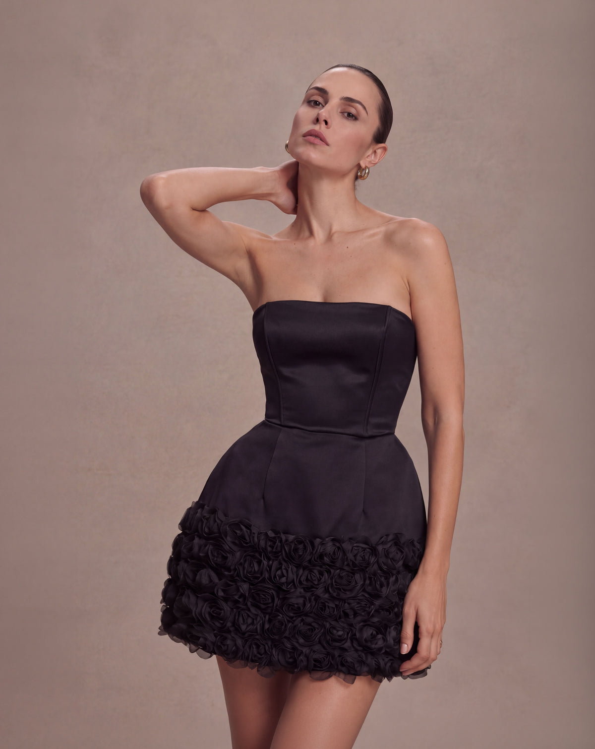 Flora Black Corset Dress