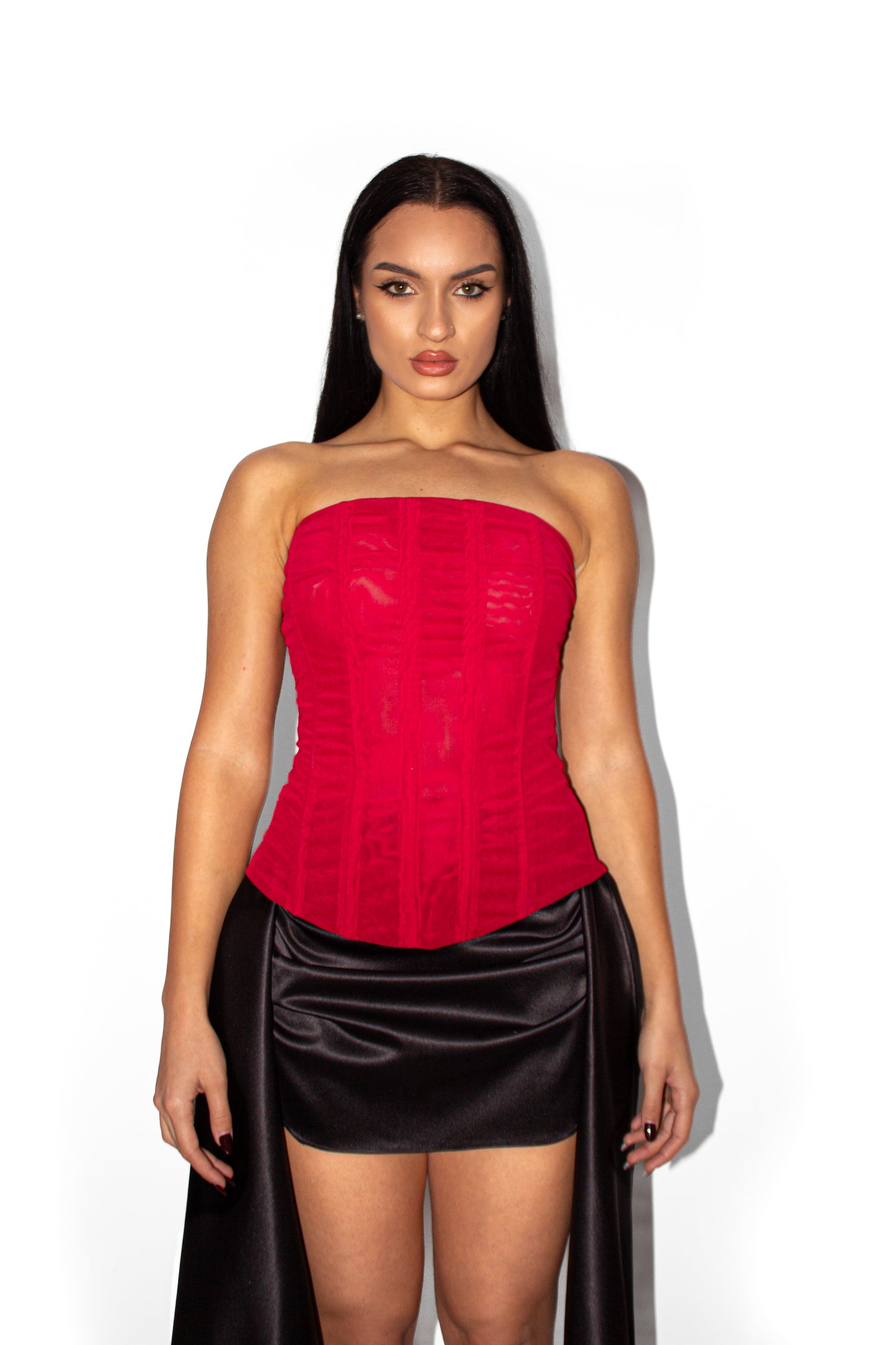 The Ultimate Mesh Red Corset