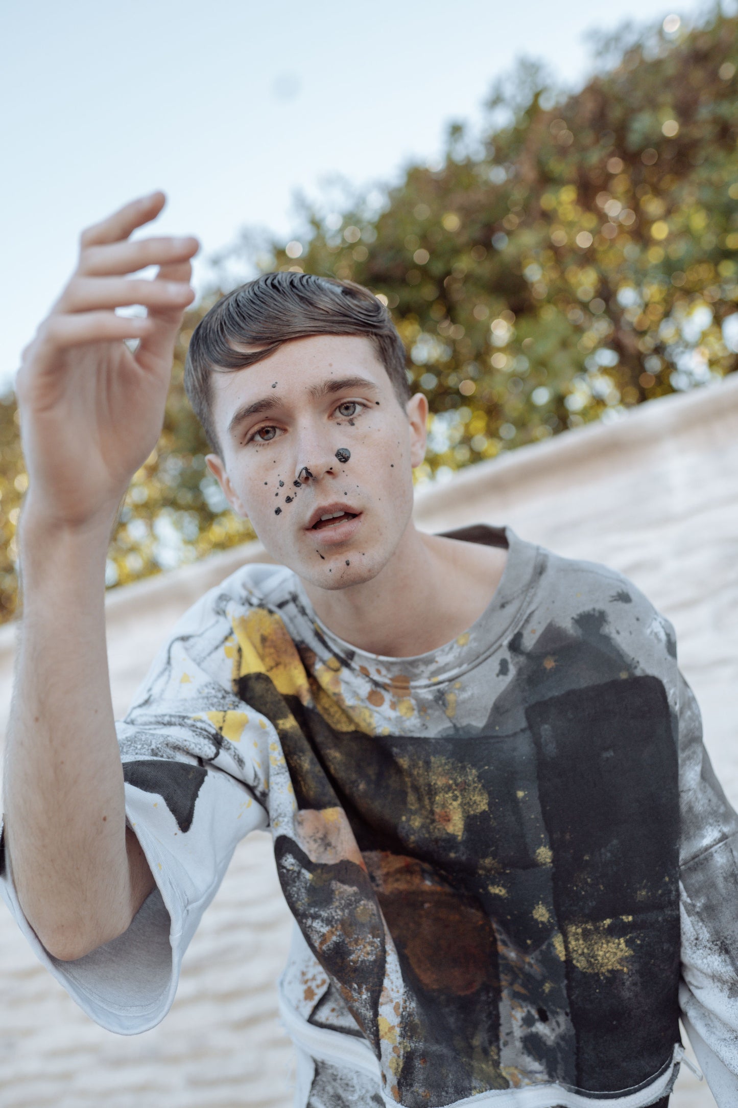 Handpainted Oversized Abstract Tshirt