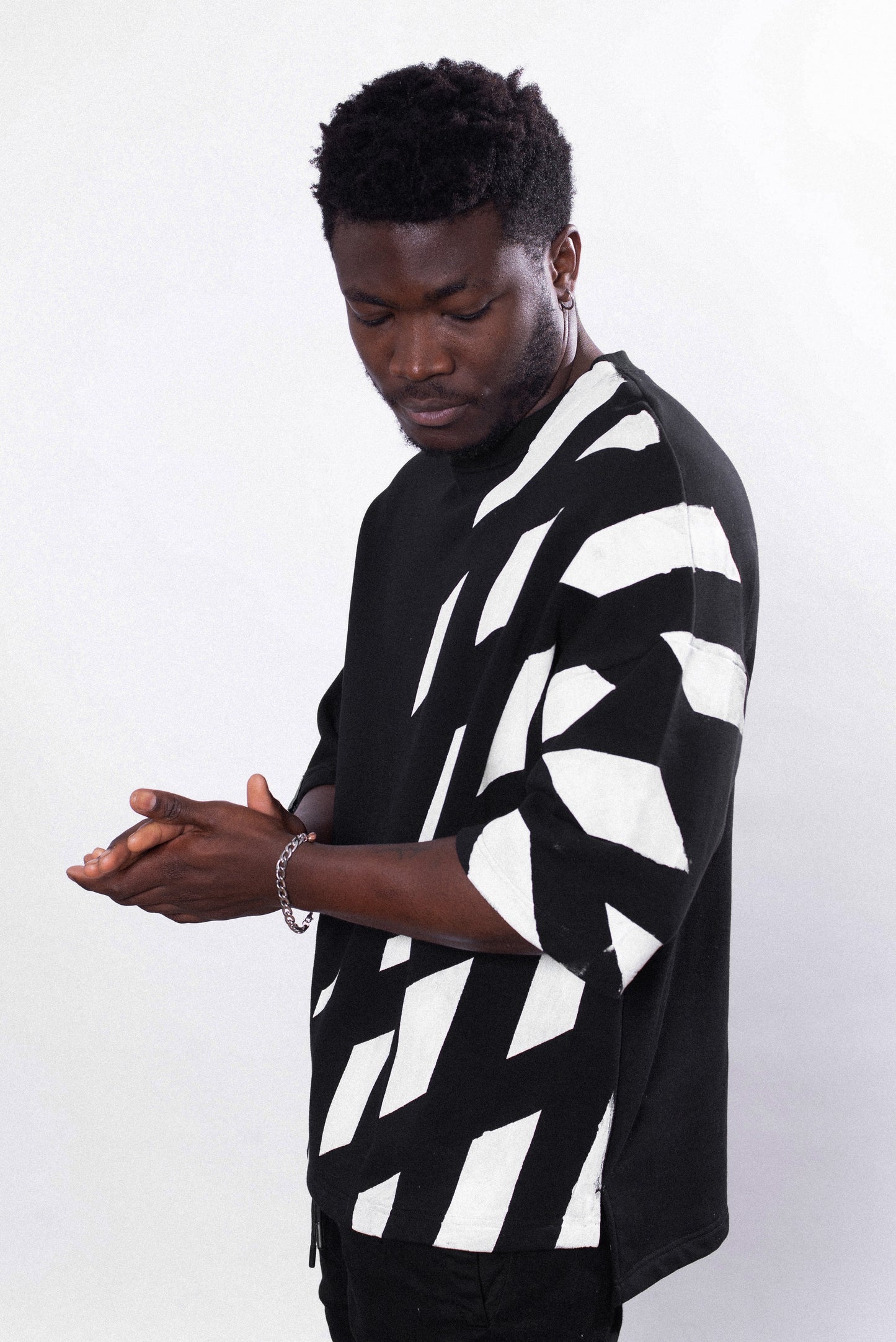 Oversized Black Techno Tee
