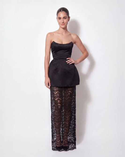 Bold Lace Corset Maxi Dress