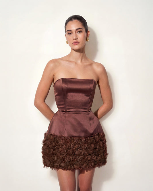 Flora Mousse Mini Corset Dress