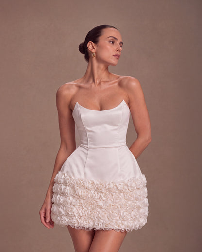 Flora White Corset Dress