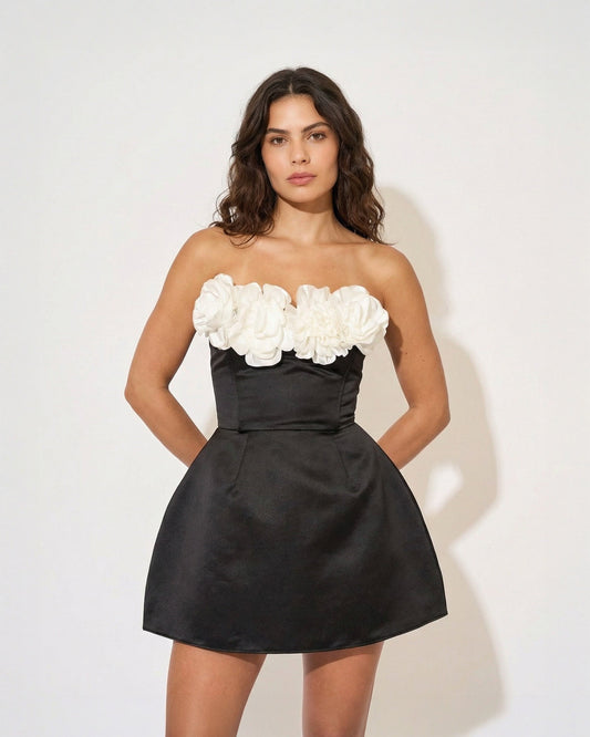Ivory Bouquet Corset Dress