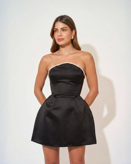 Pearl Corset Mini Dress