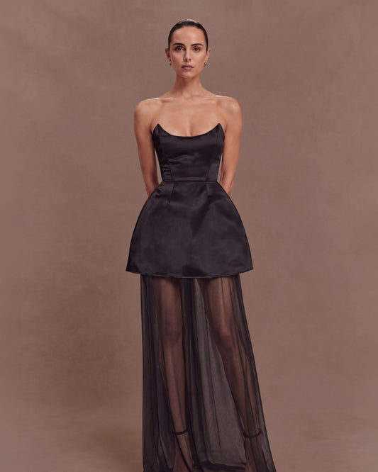 The Bold Edge Corset Maxi Dress